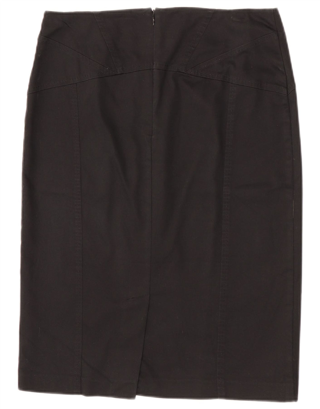 Saia lápis feminina Oasis UK 12 médio W30 algodão preto