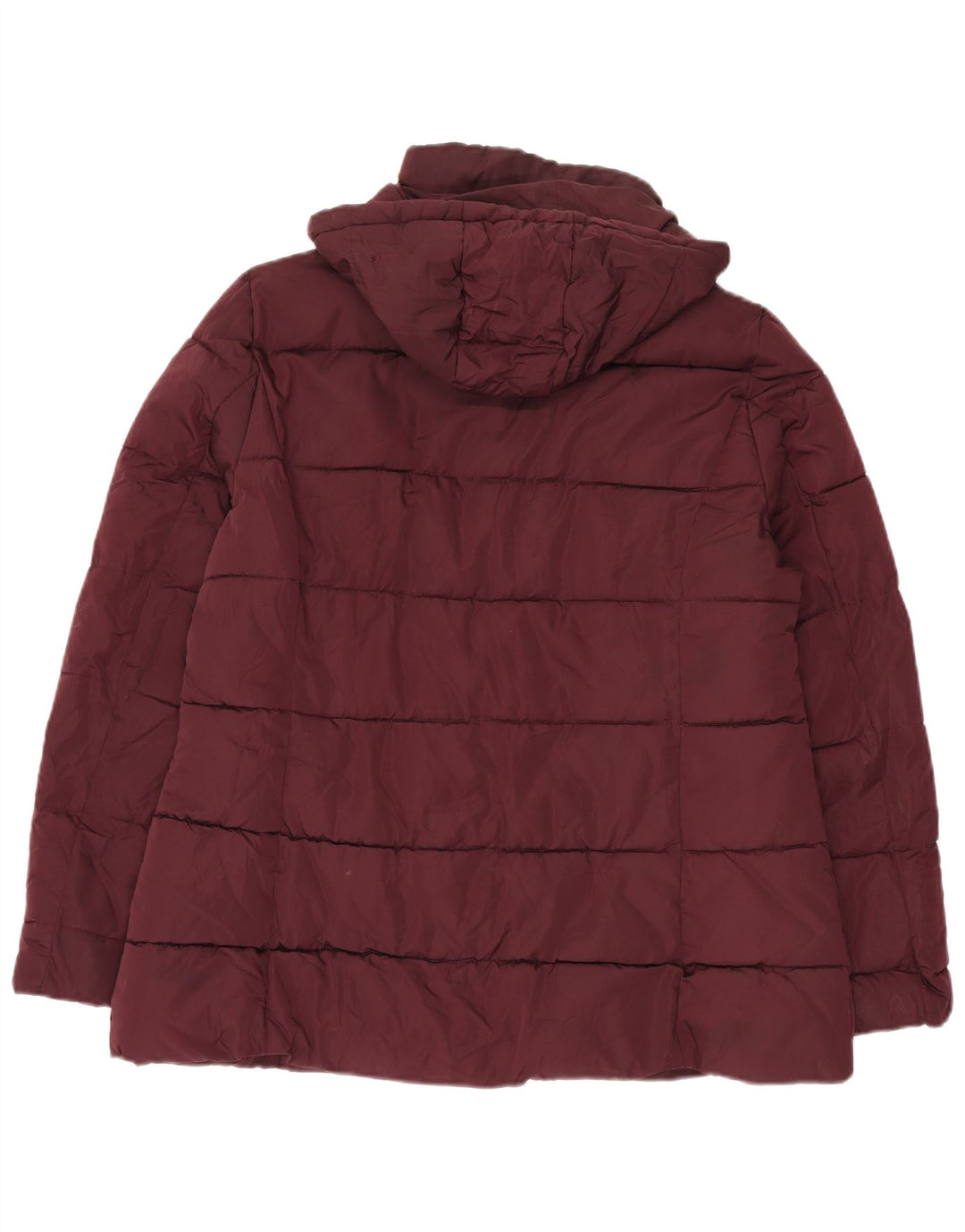 Jaqueta acolchoada com capuz feminina Tommy Hilfiger Reino Unido 16 grande poliéster cor de vinho