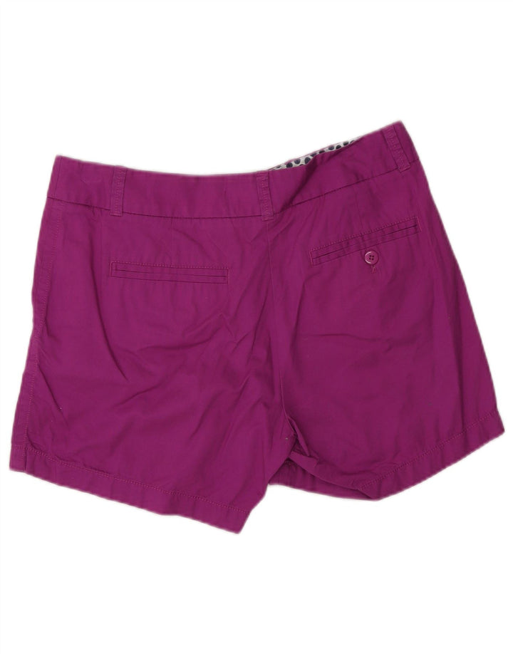 J. CREW Shorts Chino feminino US 4 pequeno W30 algodão roxo