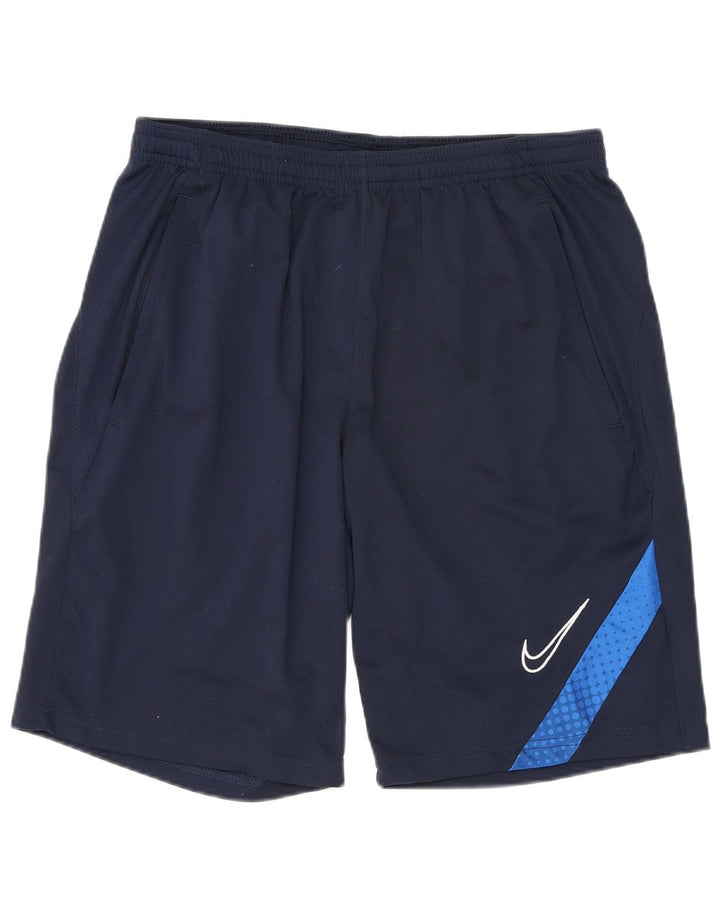 Shorts esportivos masculinos Nike Regular Fit grandes de poliéster azul marinho