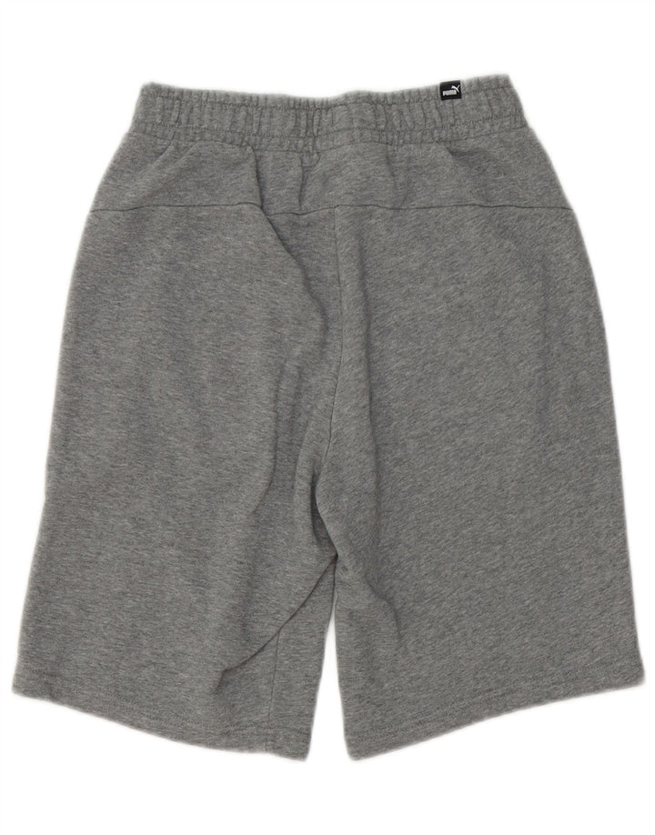 Shorts esportivo masculino PUMA pequeno algodão manchado cinza