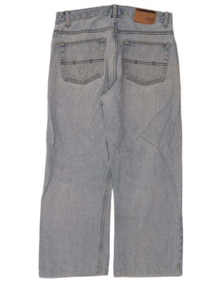 Calça jeans masculina Marks & Spencer solta W32 L26 algodão azul
