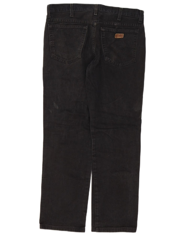 Wrangler Masculino Texas Straight Jeans W34 L27 Algodão Preto