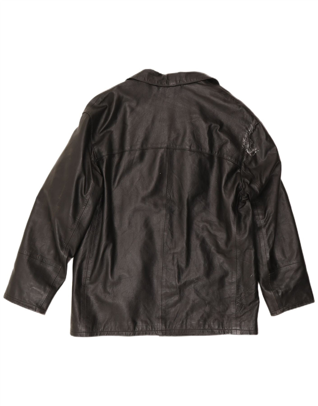 Jaqueta blazer masculina de couro com 4 botões da Conbipel IT 48 couro preto médio