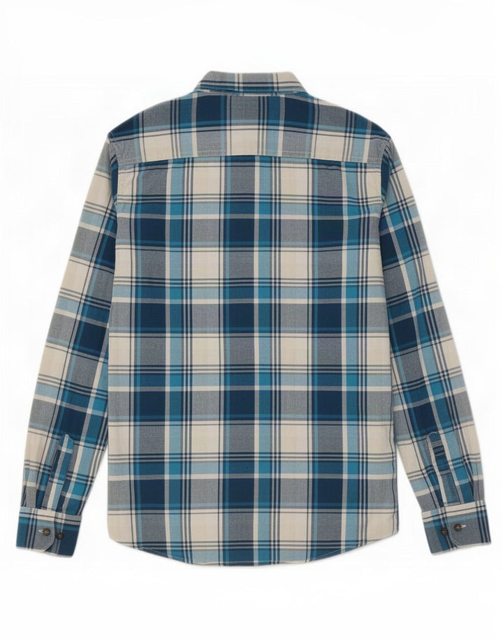 Camisa masculina Wrangler xadrez azul médio