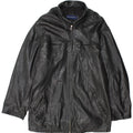 Jaqueta de couro masculina vintage UK 38 couro preto médio