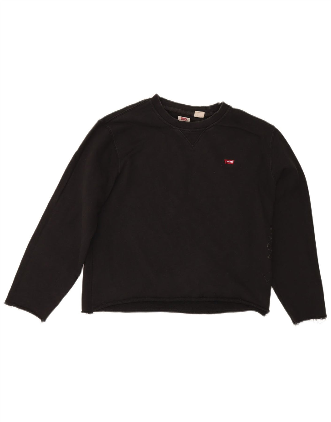 Suéter de moletom oversized padrão feminino Levi's Reino Unido 14 médio preto