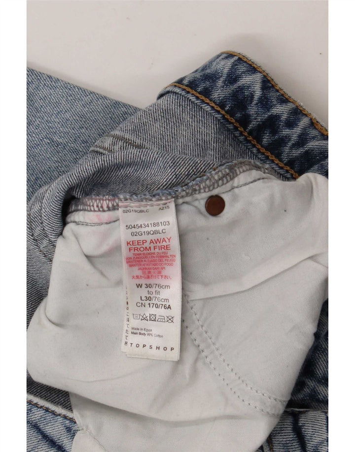 Jeans retos femininos Topshop W30 L24 algodão azul