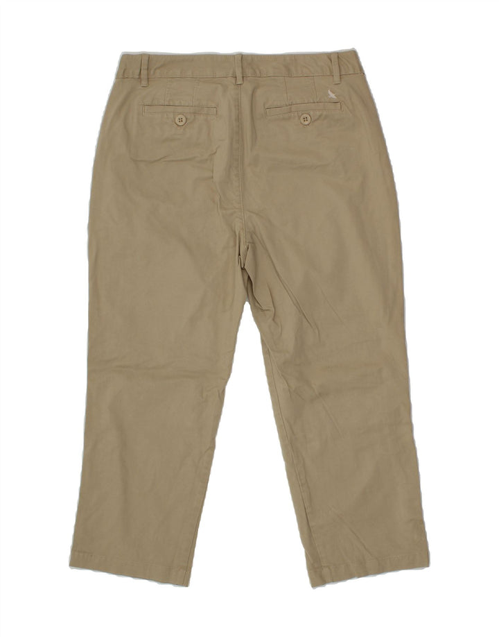 EDDIE BAUER Womens Curvy Cropped Trousers US 10 Large W32 L24 Beige Vintage Eddie Bauer and Second-Hand Eddie Bauer from Messina Hembry 