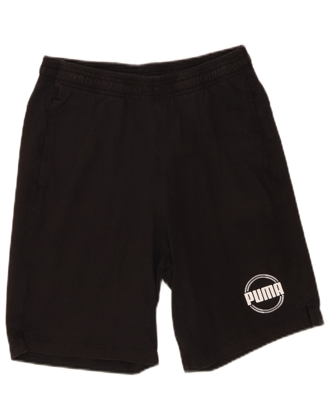 Shorts esportivos gráficos Puma Boys 11-12 anos pretos
