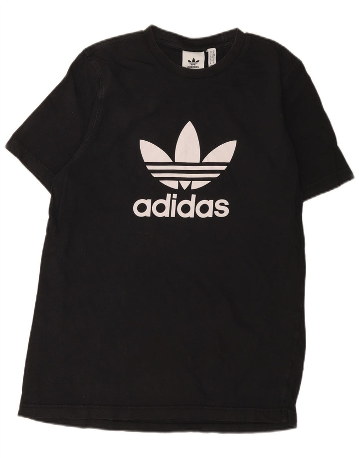 Adidas Mens Graphic T-Shirt Top Médio Algodão Preto