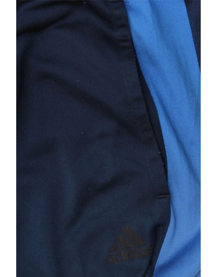 Calça de treino masculina Adidas grande bloco colorido azul marinho