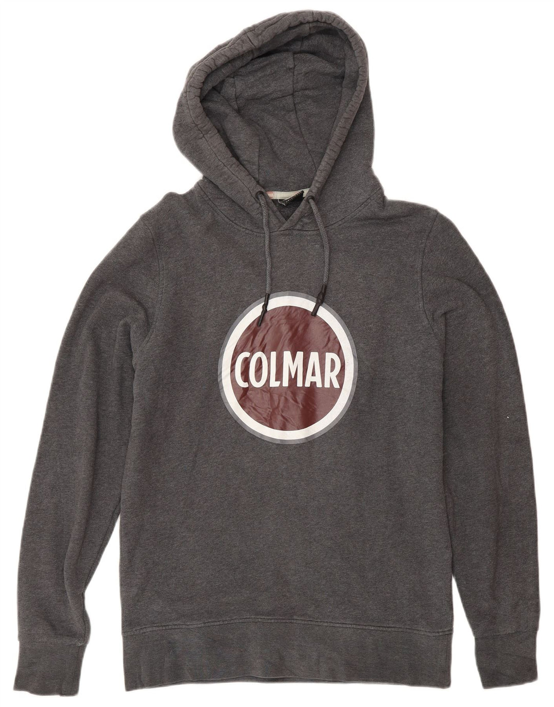 Suéter masculino com capuz gráfico Colmar algodão cinza médio