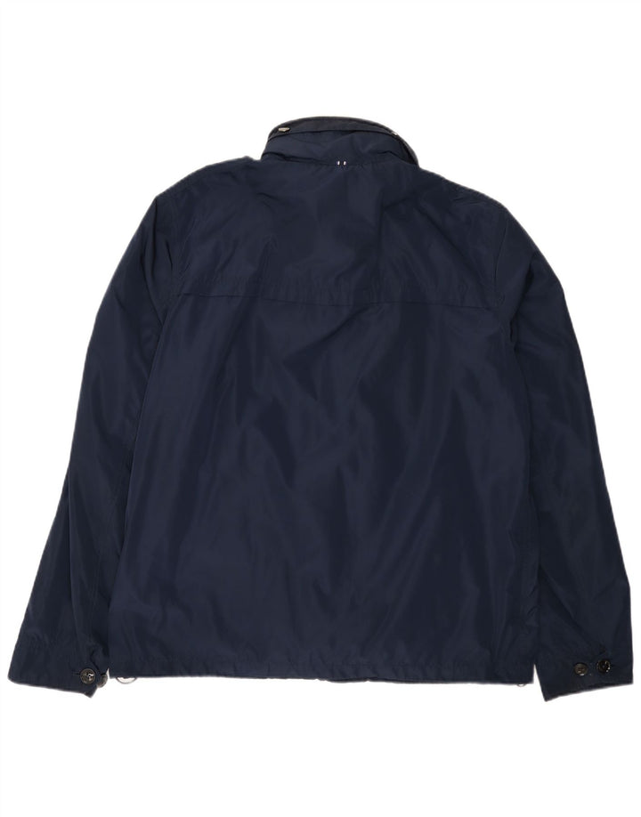 Jaqueta corta-vento masculina Tommy Hilfiger Reino Unido 42 XL azul marinho poliéster