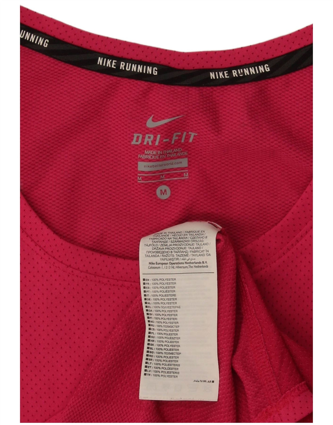 Camiseta Nike Feminina Dri Fit Top UK 12 Médio Rosa Poliéster