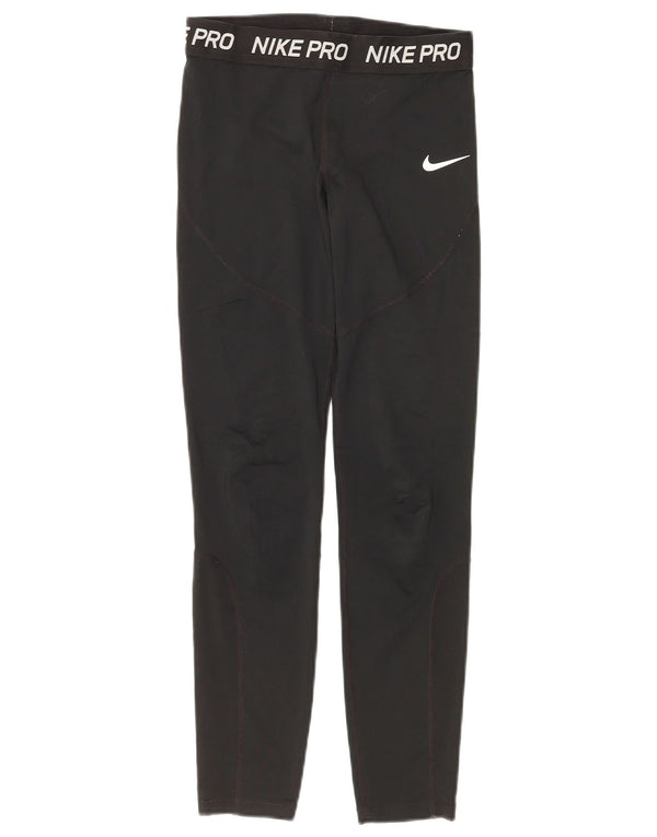 Leggings NIKE para meninas Dri Fit Graphic 12-13 anos grandes preto poliéster