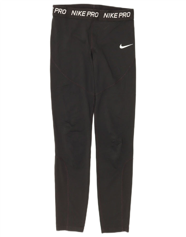 Leggings NIKE para meninas Dri Fit Graphic 12-13 anos grandes preto poliéster