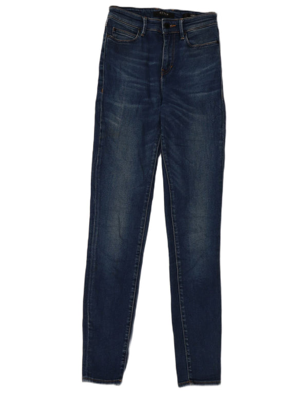 Guess Jeans skinny feminino de cintura alta W25 L29 algodão azul