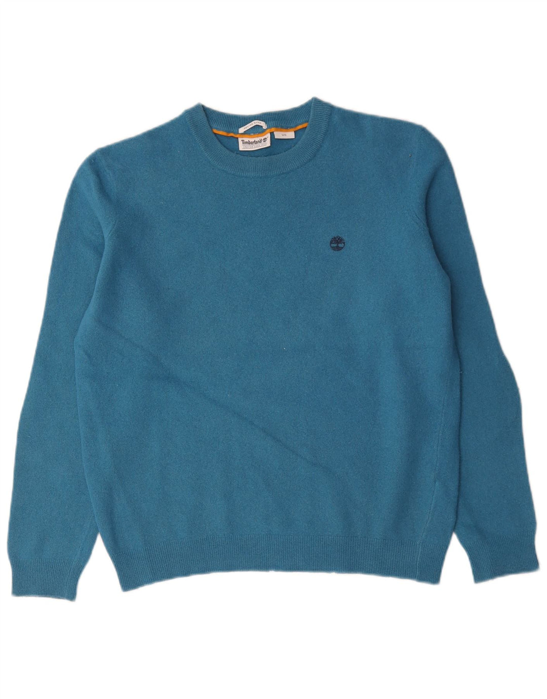 Suéter feminino Timberland com gola redonda UK 16 grande lã azul