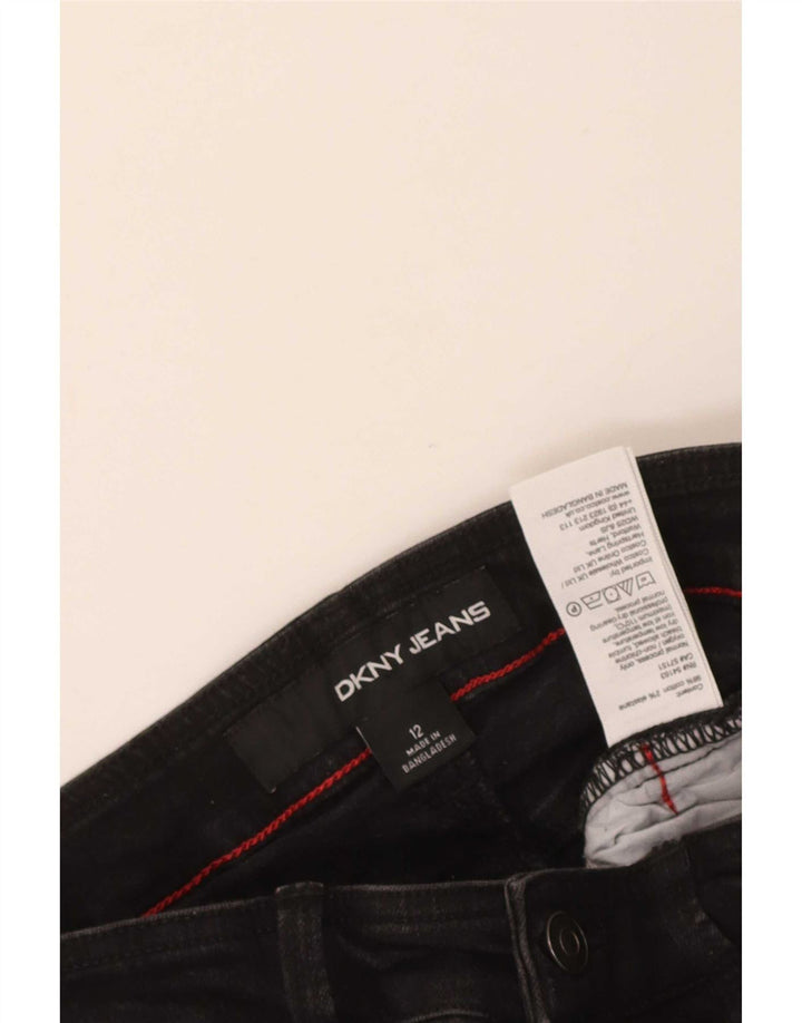 Shorts jeans feminino Dkny US 12 grande W30 algodão preto