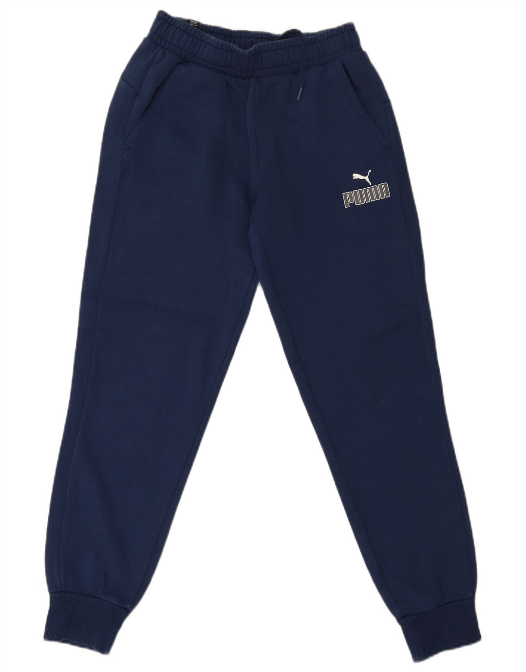 Calça esportiva masculina Puma Graphic Joggers pequena azul marinho