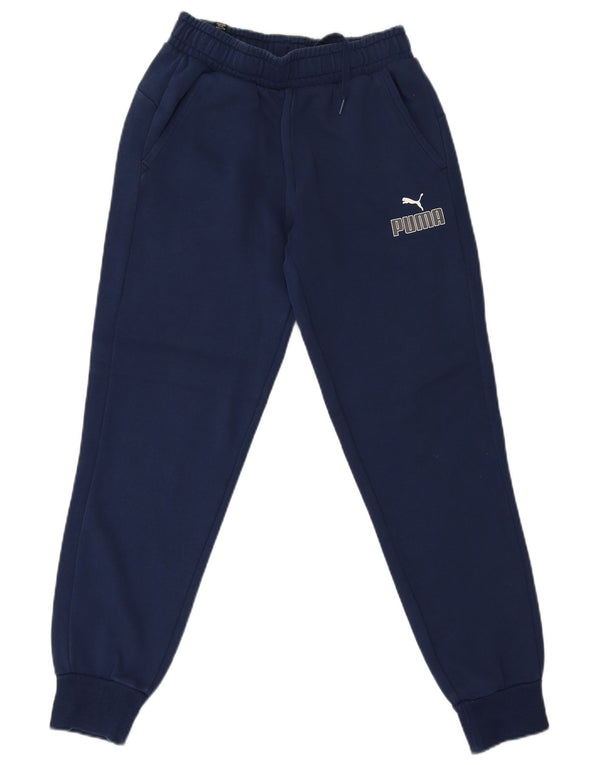 Calça esportiva masculina Puma Graphic Joggers pequena azul marinho