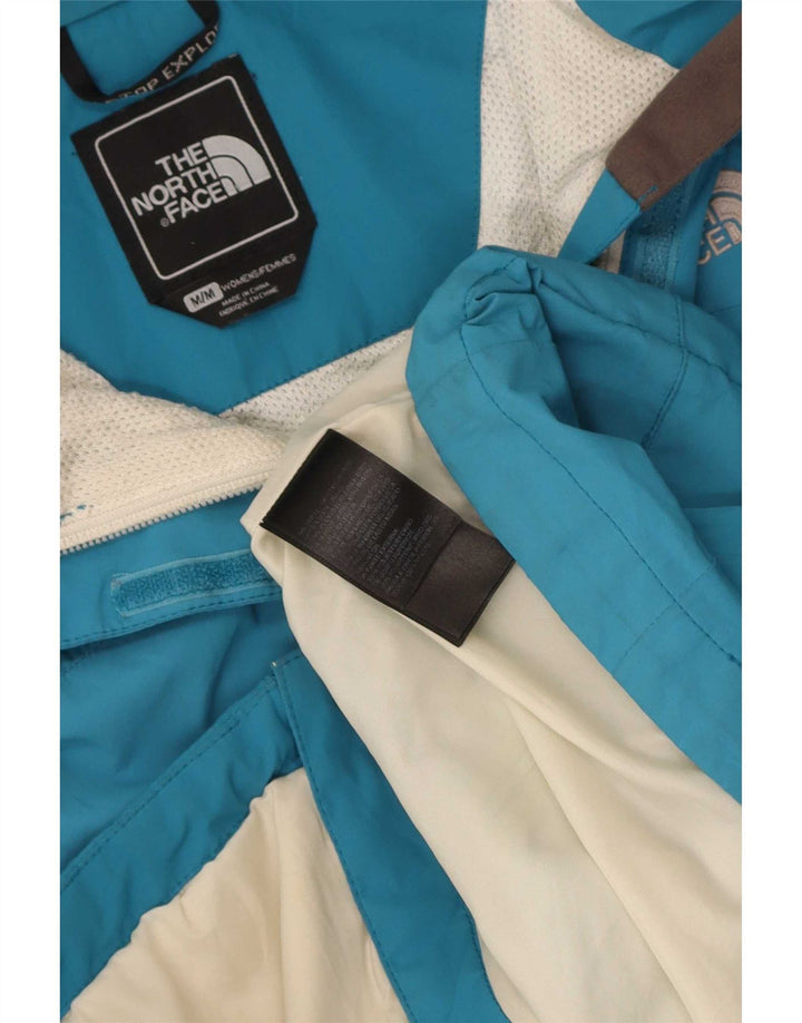 Jaqueta de chuva com capuz feminina The North Face UK 14 poliéster azul médio