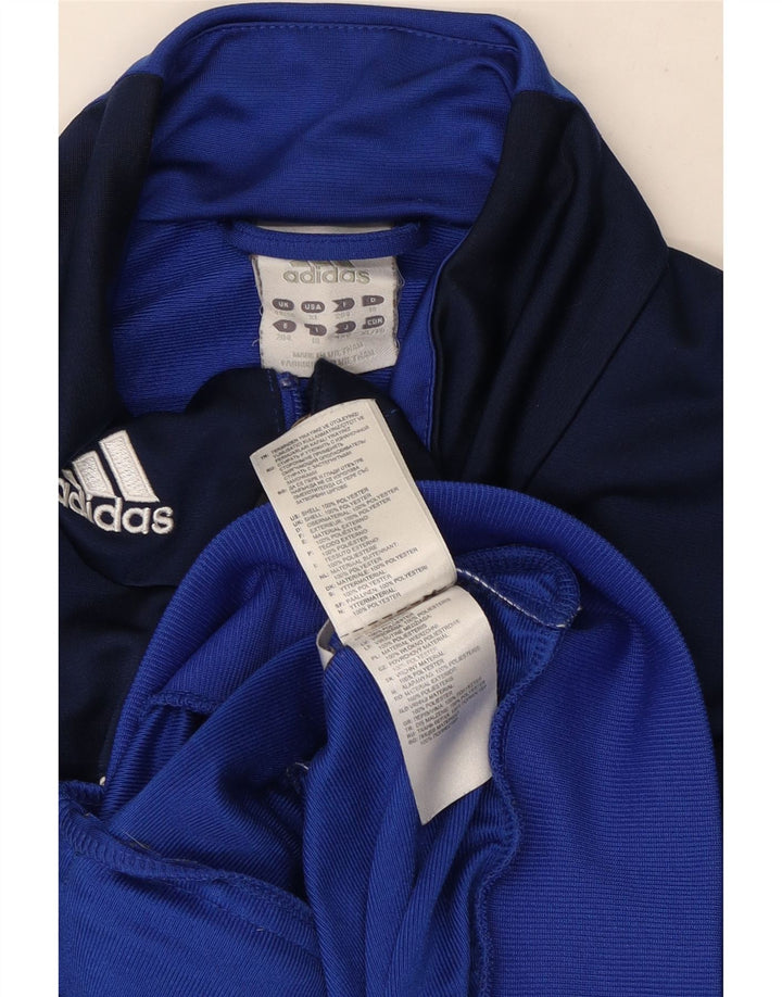 Adidas Mens Tracksuit Top Jacket UK 46/48 XL Azul Colorblock Poliéster