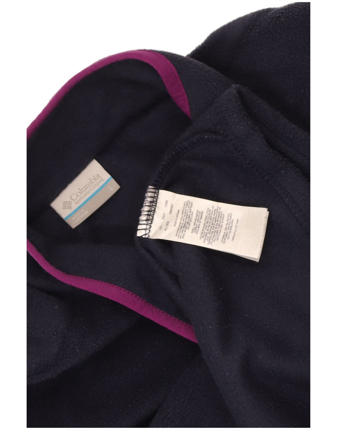 Suéter feminino de lã com gola redonda Columbia Reino Unido 16 grande azul marinho poliéster