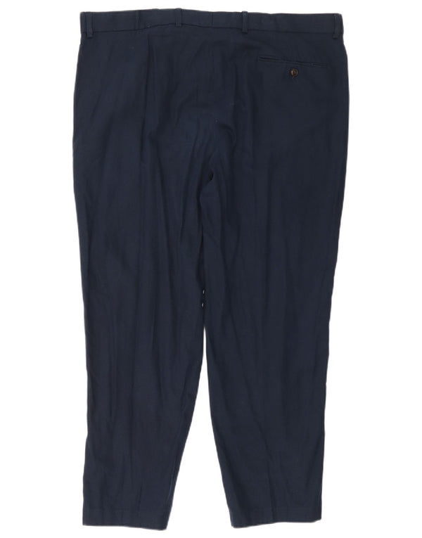 Calça Chino Regular Masculina Marks & Spencer W40 L31 Linho Azul Marinho