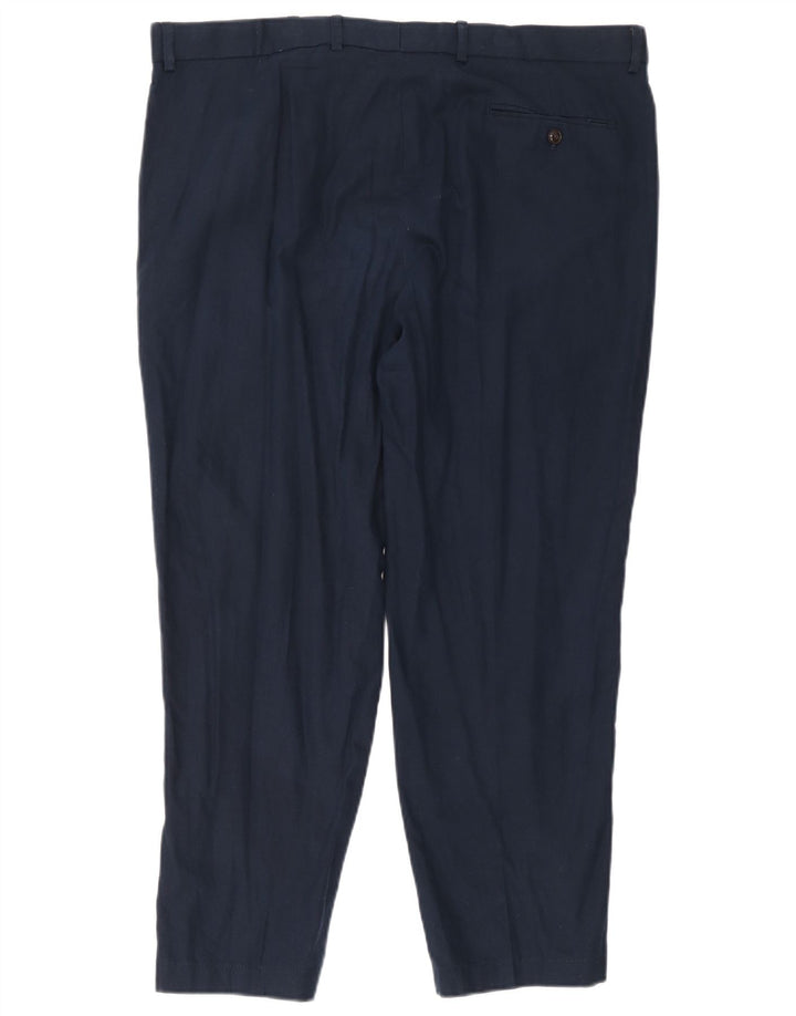 Calça Chino Regular Masculina Marks & Spencer W40 L31 Linho Azul Marinho