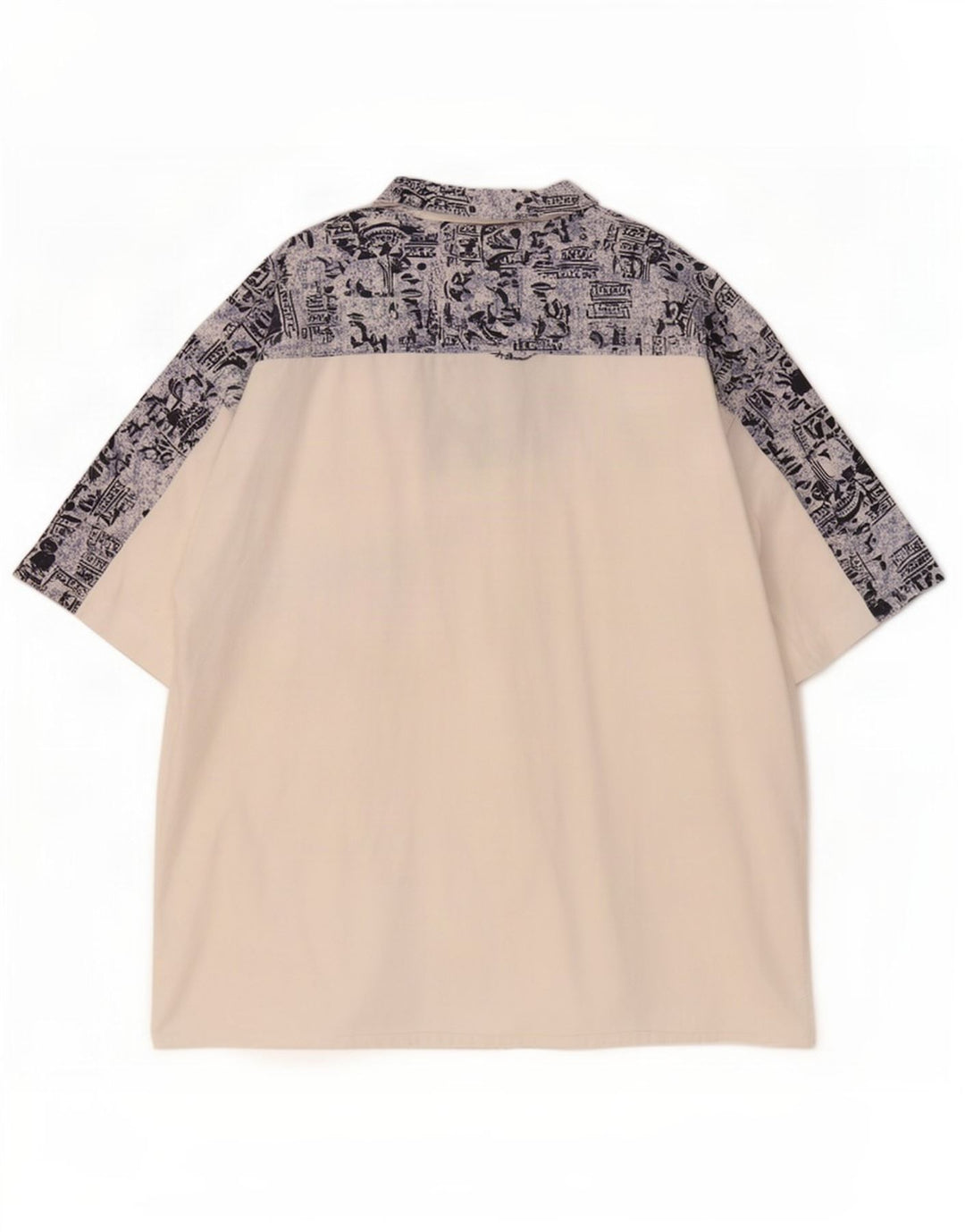 Pulôver vintage masculino com padrão abstrato tamanho 43/44 XL branco