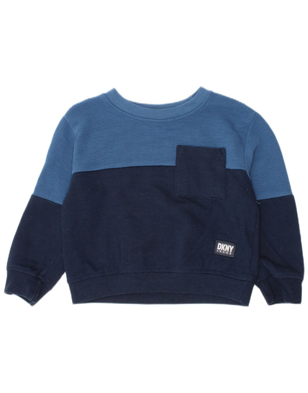 Suéter gráfico Dkny Baby Boys 18-24 meses Azul marinho Colourblock