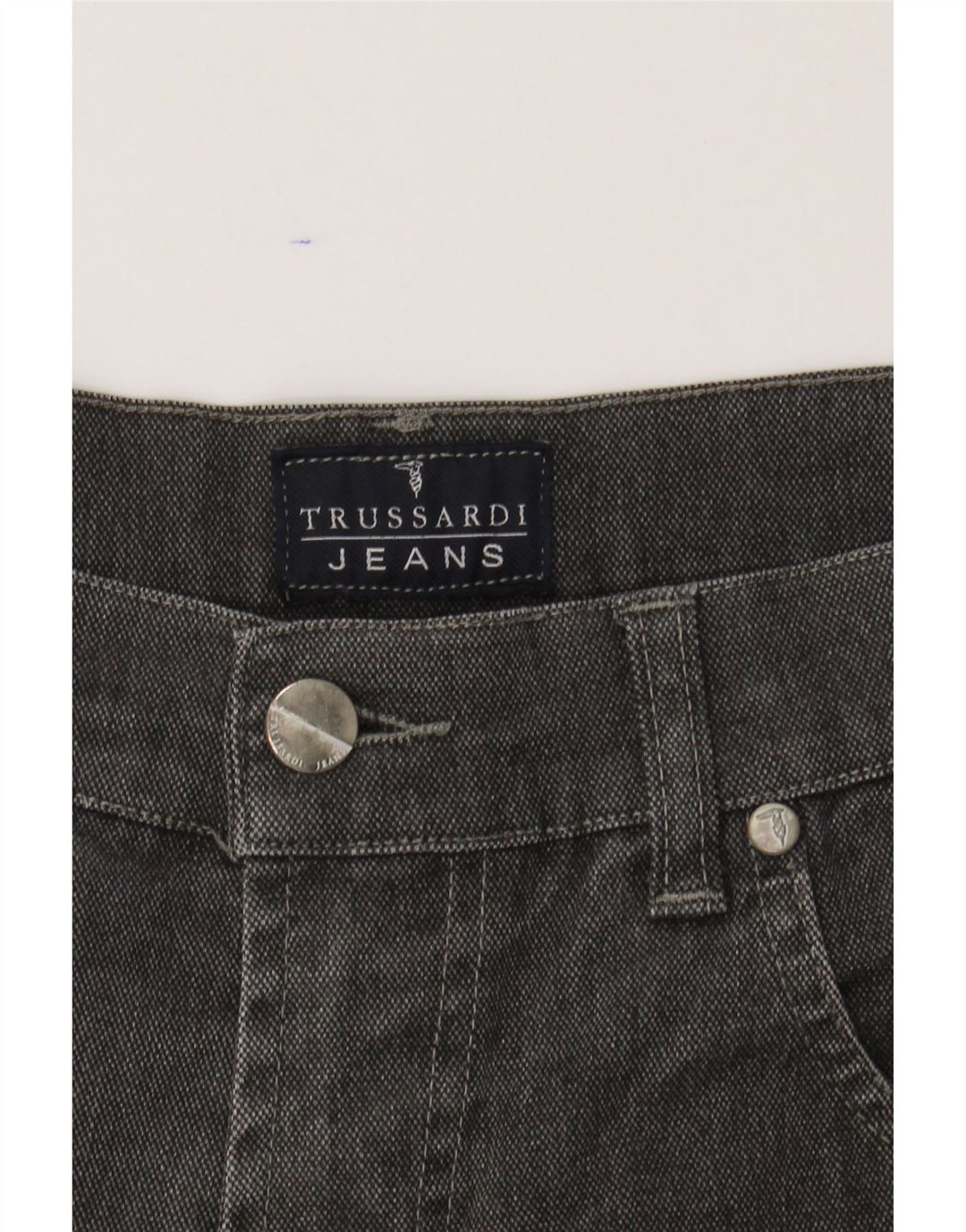 TRUSSARDI Mens Straight Jeans W36 L33 Grey Cotton Vintage Trussardi and Second-Hand Trussardi from Messina Hembry 
