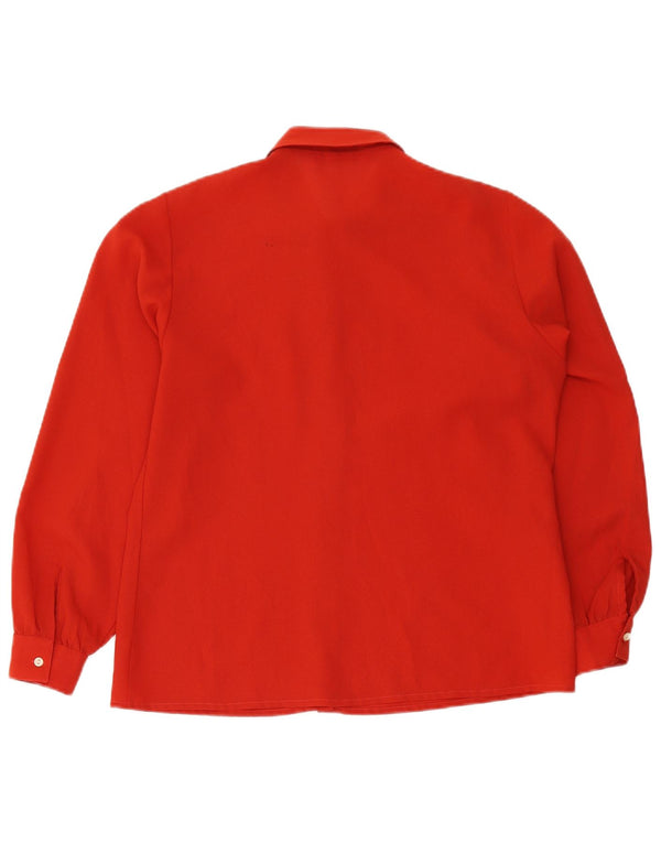 Blusa feminina Primavera Firenze de grandes dimensões US 4 poliéster vermelho pequeno