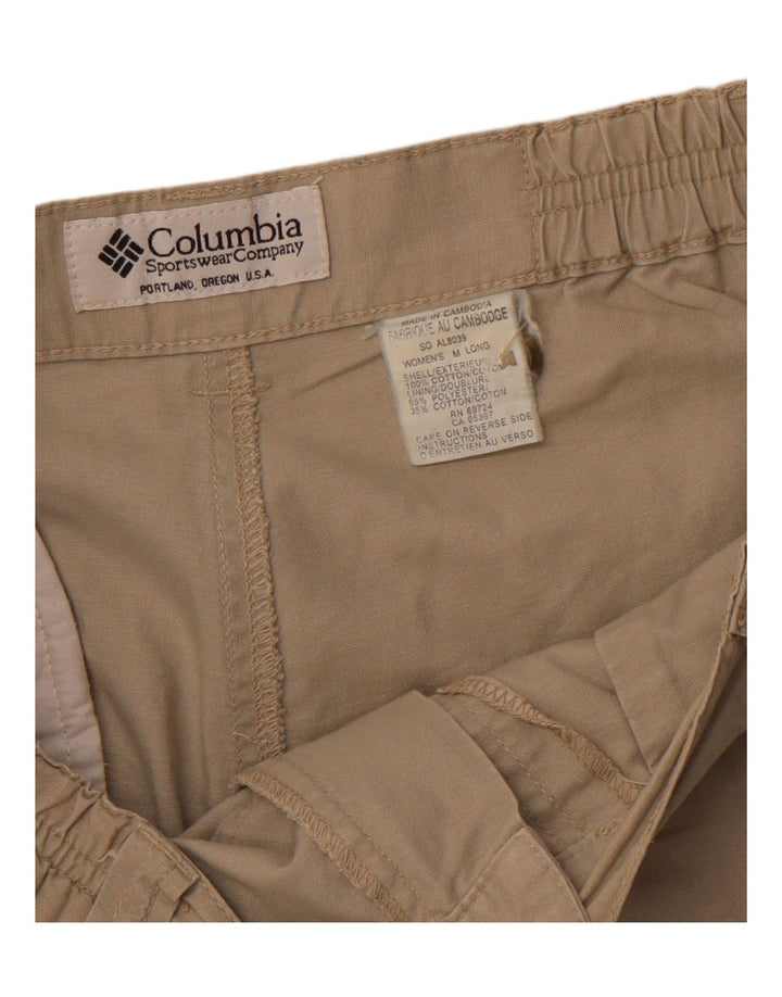 Calça cargo feminina reta COLUMBIA médio W30 L29 algodão bege