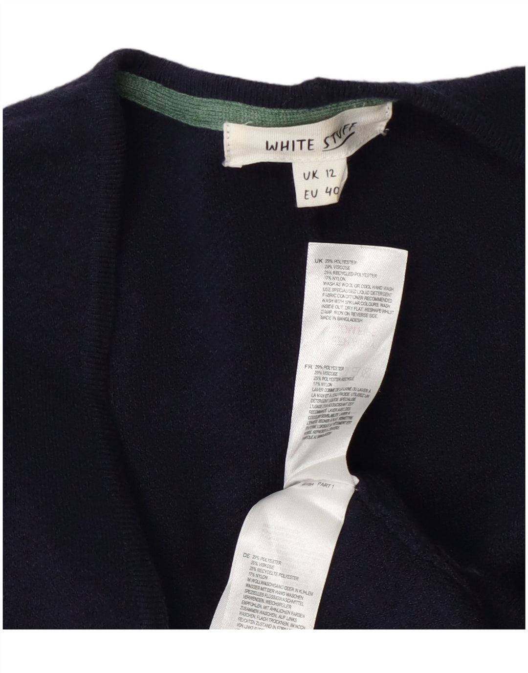 Suéter Poncho Cardigan Feminino White Stuff UK 12 Poliéster Azul Marinho Médio