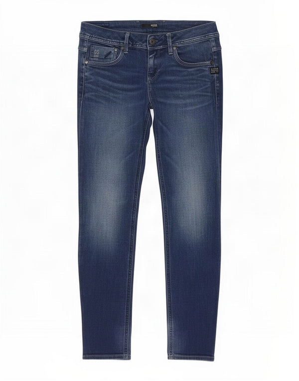 G-Star feminino Attacc Straight Jeans W29 L30 azul marinho algodão