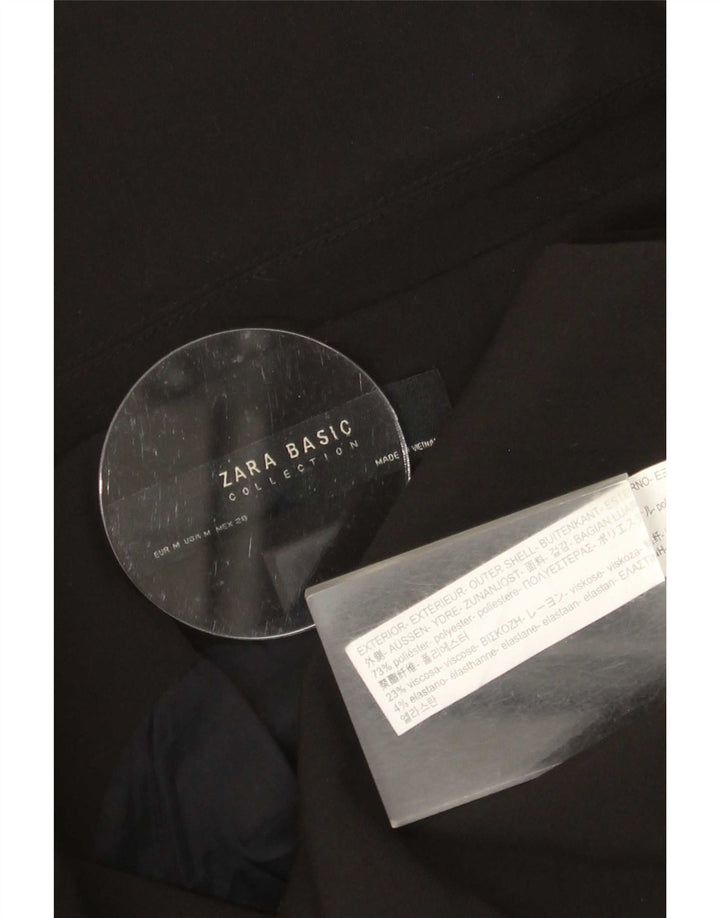 Zara Womens Blazer Jacket UK 12 Médio Preto Poliéster