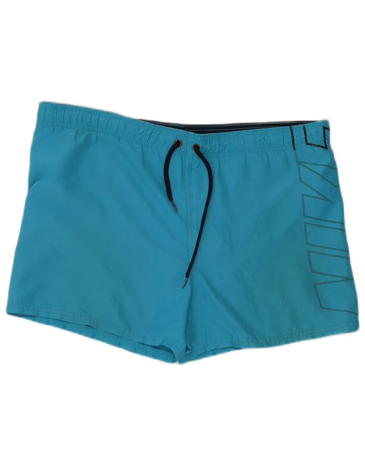 Shorts de natação masculinos Nike Graphic grande azul poliéster