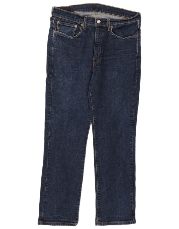 Levi's Masculino 514 Straight Jeans W36 L30 Azul Marinho Algodão