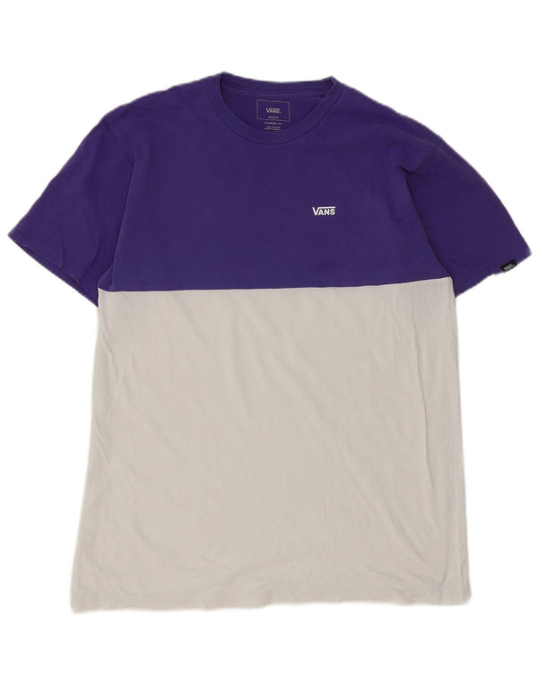 Camiseta masculina Vans Classic Fit Top médio roxo colorblock algodão