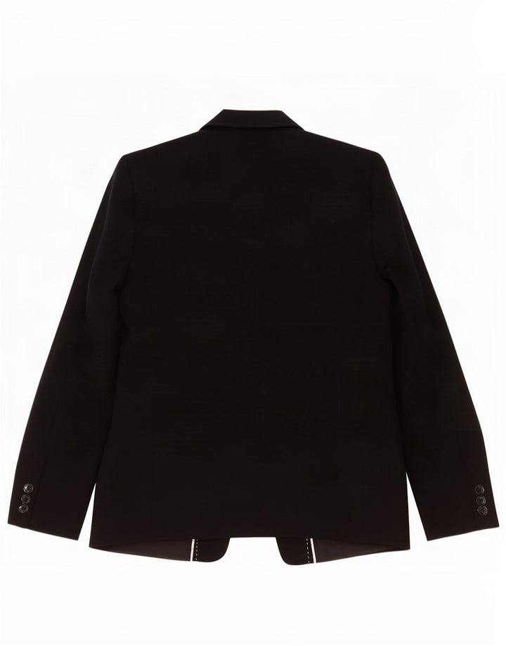 Jaqueta blazer feminina Marks & Spencer com 1 botão Reino Unido 14 poliéster preto médio