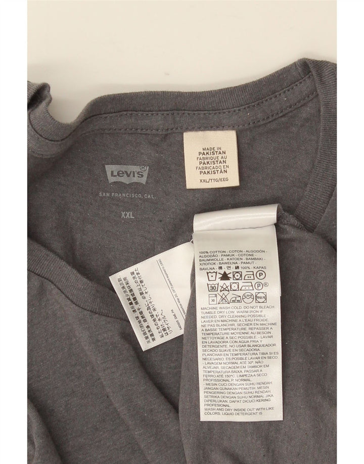 Camiseta masculina LEVI'S Top 2XL algodão cinza
