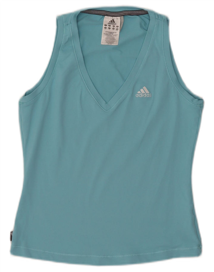 ADIDAS Womens Clima 365 Vest Top UK 14 Medium Blue Nylon