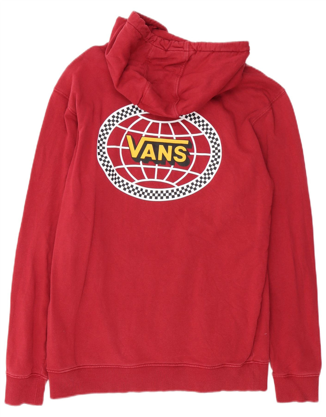 Vans masculino gráfico moletom com capuz médio algodão vermelho