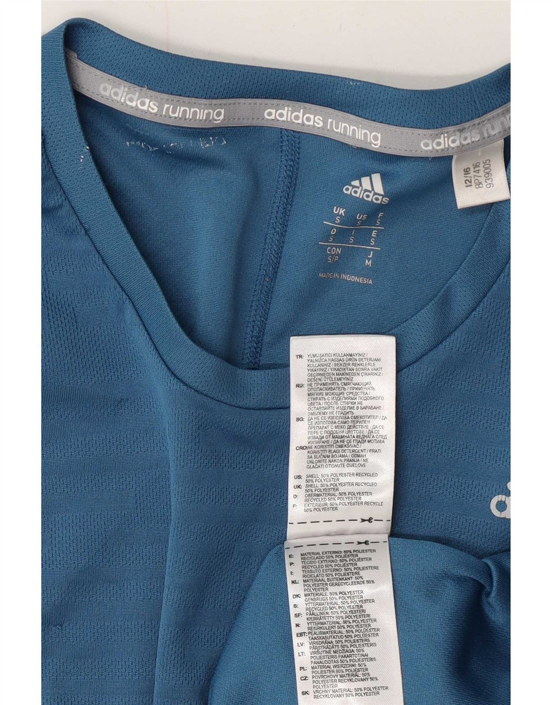 Adidas Masculino Climacool Camiseta Top Pequeno Azul Poliéster