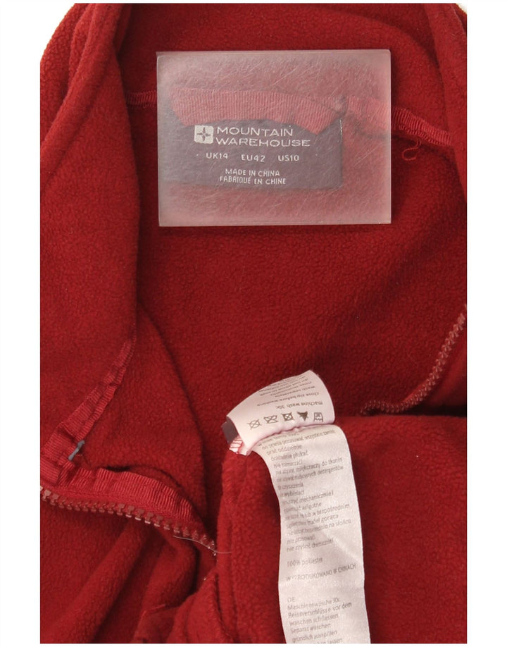 Poliéster Reino Unido 14 de Borgonha do revestimento do velo das mulheres do armazém da montanha grande