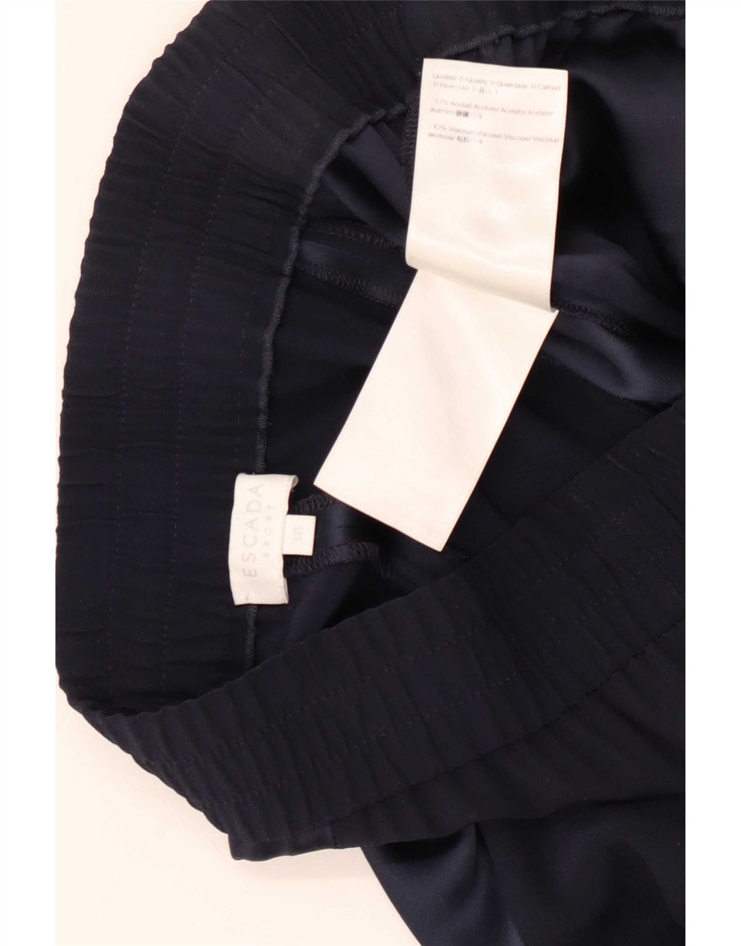 Escada Calça Casual Feminina EU 38 Médio W32 L29 Azul Marinho Colourblock