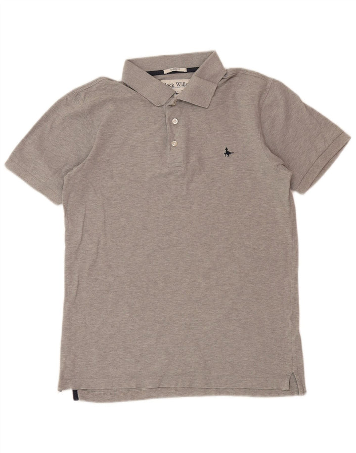 Camisa polo masculina JACK WILLS Slim Fit cinza médio